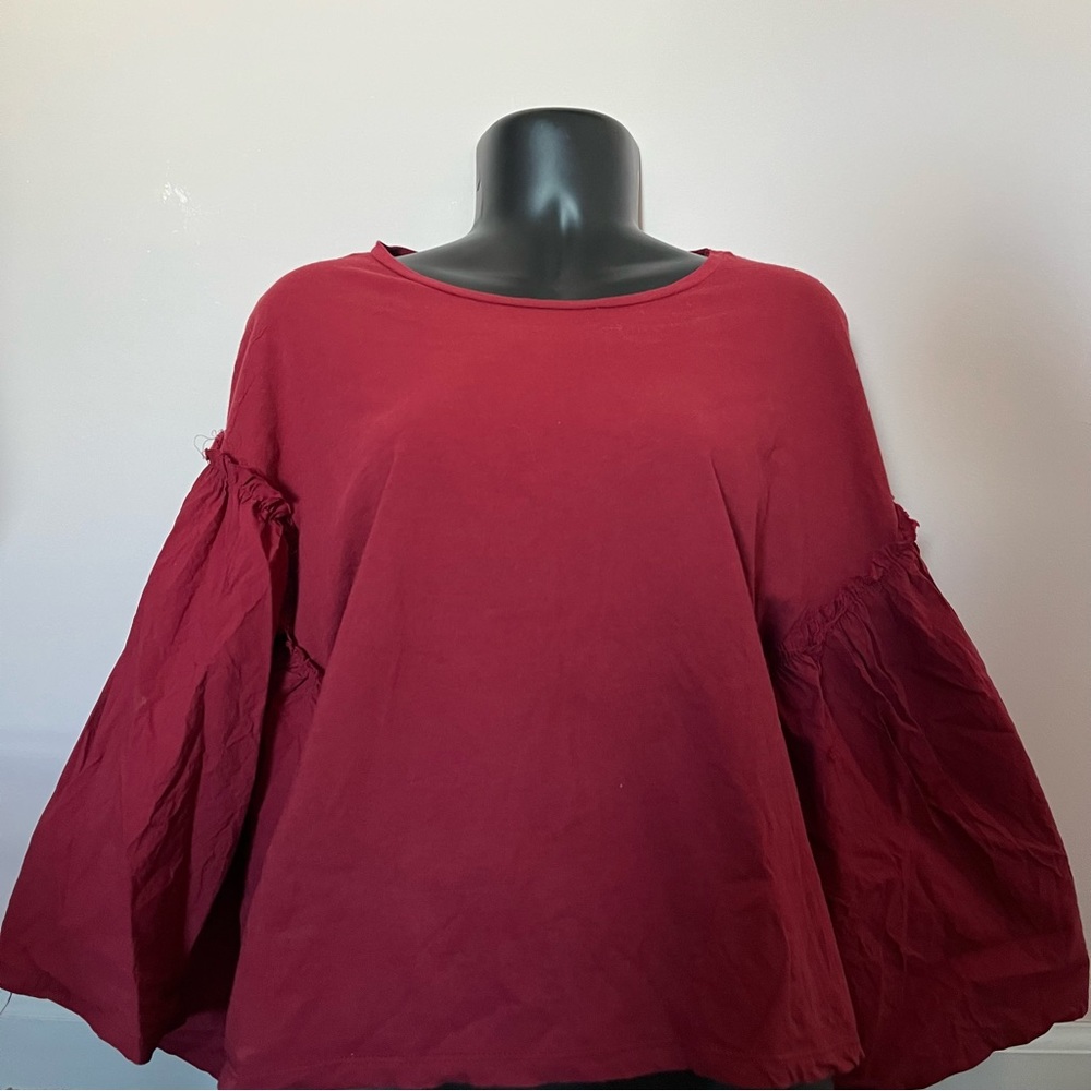 ZARA / Red long sleeve top